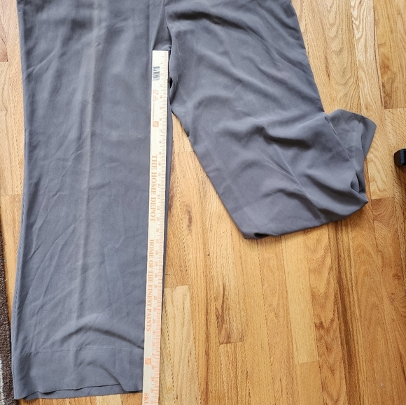 JJill 100% Silk Dress Office Pants Wide Leg Taupe Size Xl Business Career - Picture 8 of 9